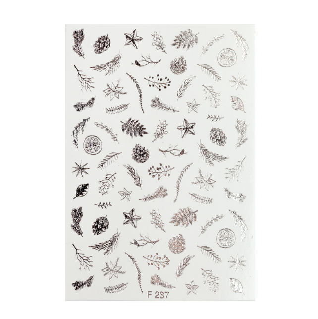 Sticker Silver Leaf F237