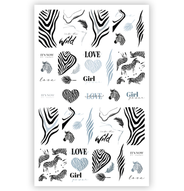 Sticker Silver Zebra