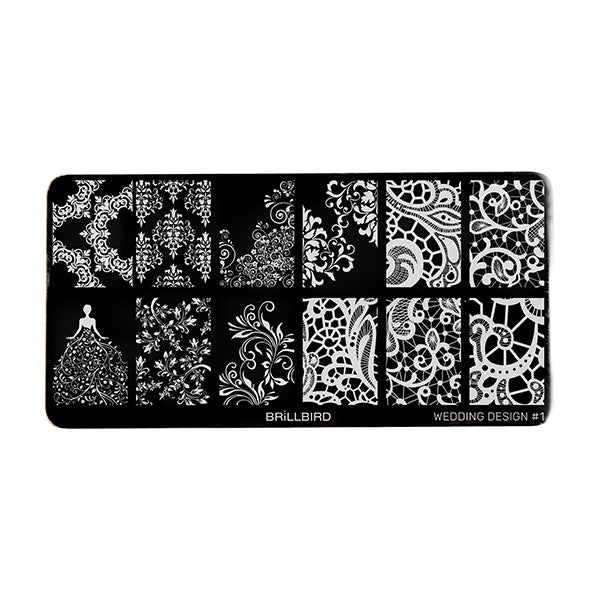 Placa de sello de uñas - Diseño de boda