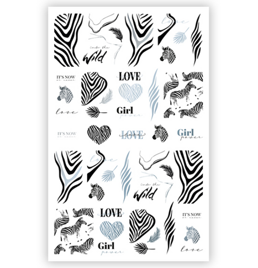 Sticker Silver Zebra