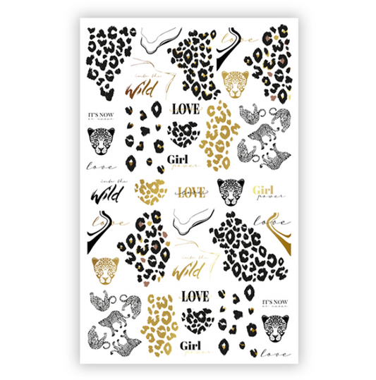 Sticker Gold Leopard